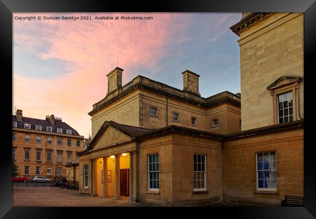 Sunset over the Assembly rooms Bath Framed Print by Duncan Savidge