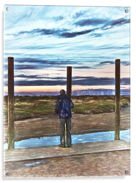 Watching The Sunset At Blakeney Acrylic by Ian Lewis