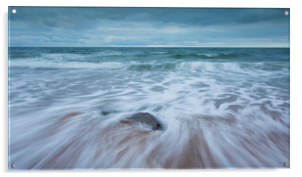 Cocklawburn Beach Northumberland Acrylic by Phil Durkin DPAGB BPE4