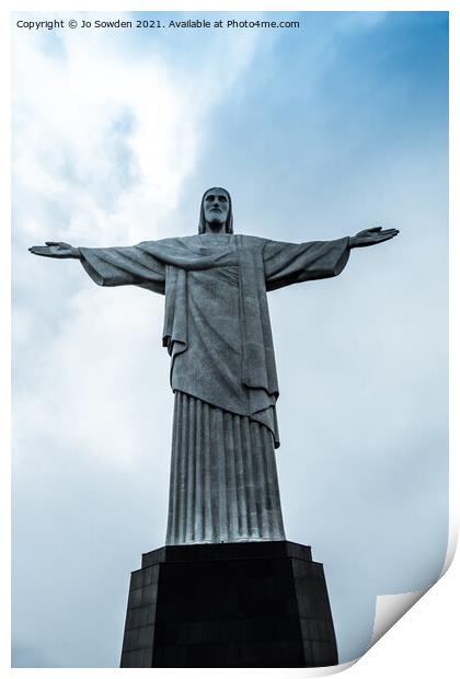 Christ the Redeemer, Rio, Brazil Print by Jo Sowden