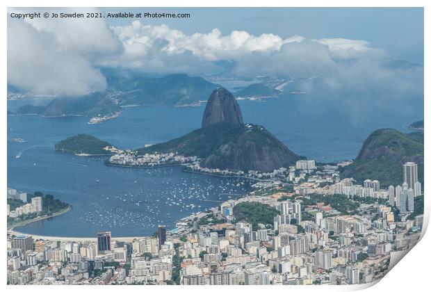  Captivating View of Sugar Loaf from Christ the Re Print by Jo Sowden