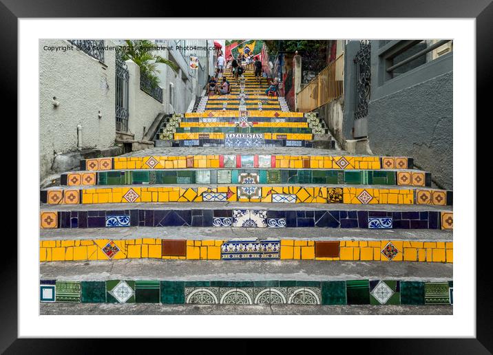 Selaron Steps, Brazil Framed Mounted Print by Jo Sowden