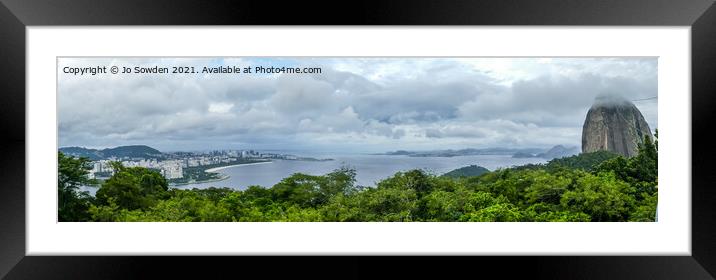 Rio de Janeiro Panorama Framed Mounted Print by Jo Sowden