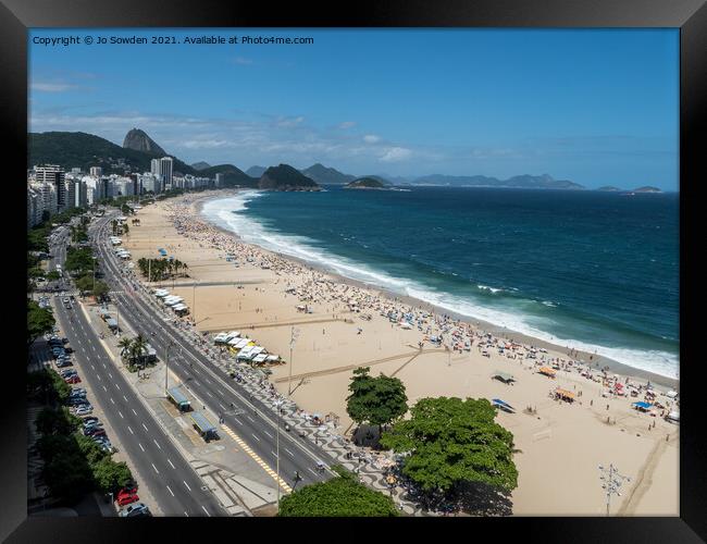 Copacabana Beach Framed Print by Jo Sowden