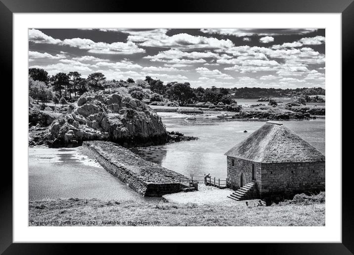 Reflections of Berde Island - C1506-2164-BW Framed Mounted Print by Jordi Carrio