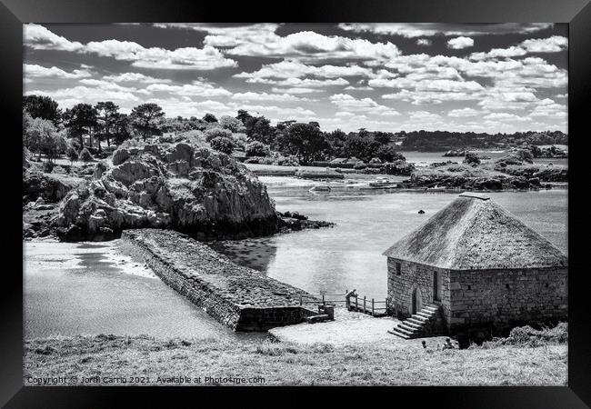 Reflections of Berde Island - C1506-2164-BW Framed Print by Jordi Carrio