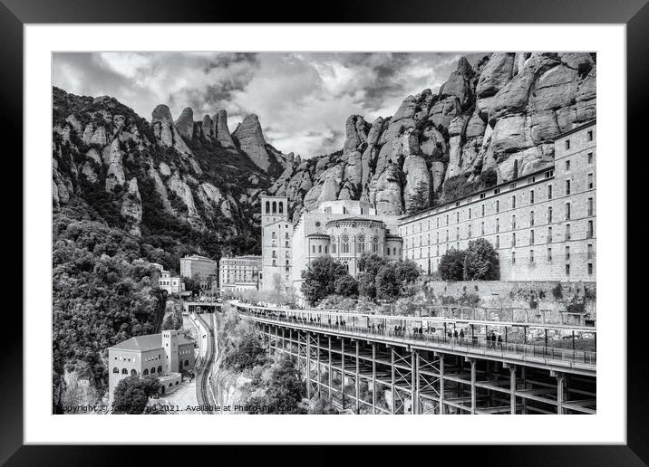 Montserrat Monastery and its tourist complex. Framed Mounted Print by Jordi Carrio