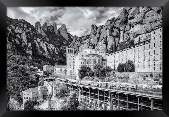 Montserrat Monastery and its tourist complex. Framed Print by Jordi Carrio