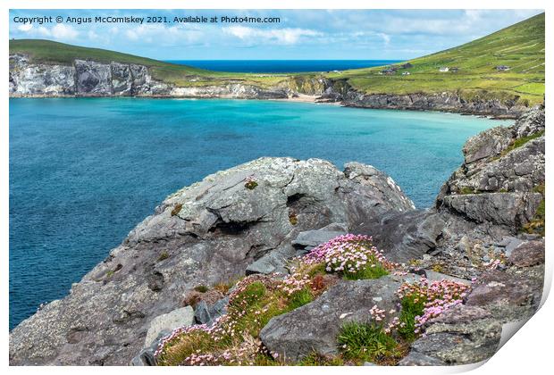 Slea Head coast on Dingle Peninsula Print by Angus McComiskey