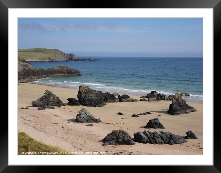 Sango Bay Durness Framed Mounted Print by Thelma Blewitt