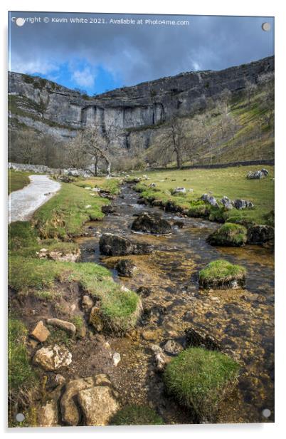 Yorkshire Dales Malham Cove Acrylic by Kevin White