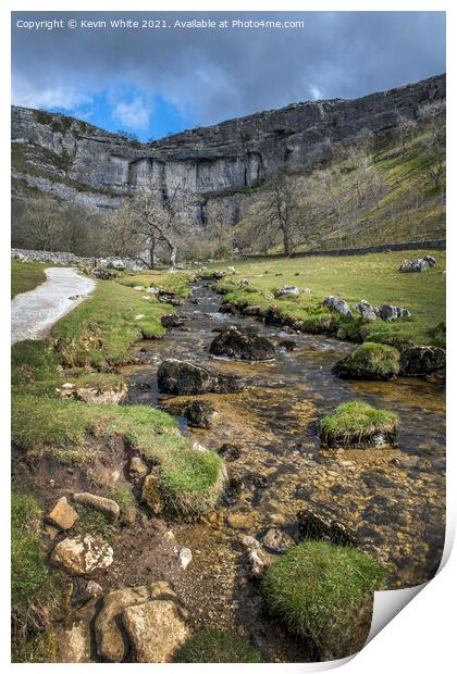 Yorkshire Dales Malham Cove Print by Kevin White