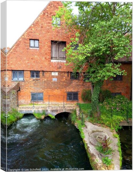City Mills  Winchester  Canvas Print by Les Schofield