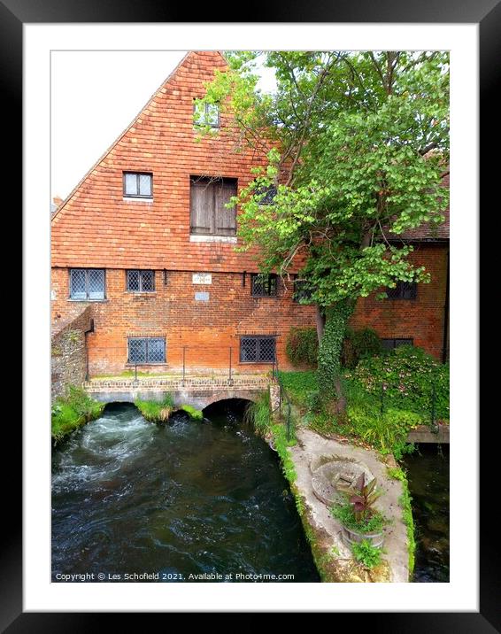 City Mills  Winchester  Framed Mounted Print by Les Schofield