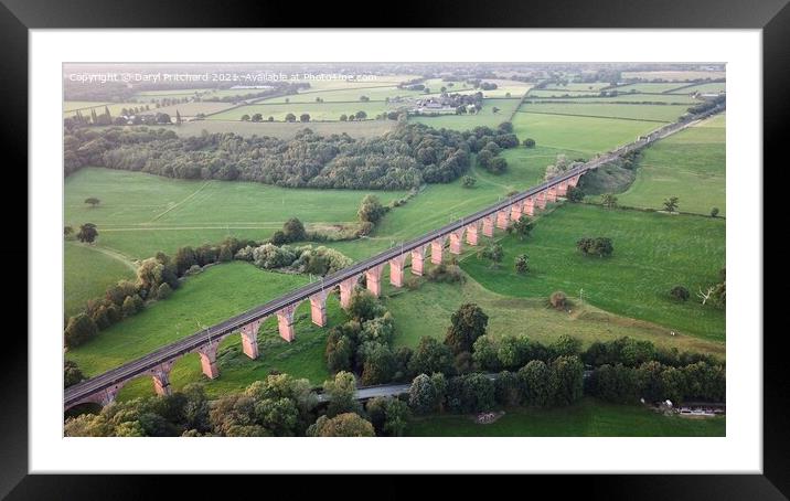 Twemlow viaduct from above  Framed Mounted Print by Daryl Pritchard videos