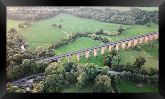 Twemlow viaduct Holmes chapel Framed Print by Daryl Pritchard videos