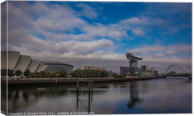 River Clyde Reflections Canvas Print by Richard Perks