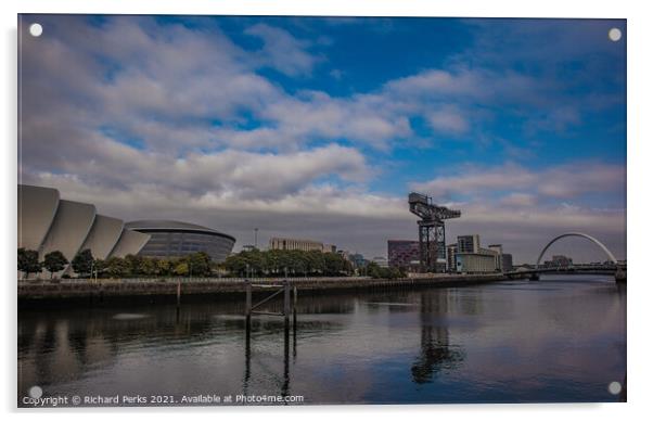 River Clyde Reflections Acrylic by Richard Perks