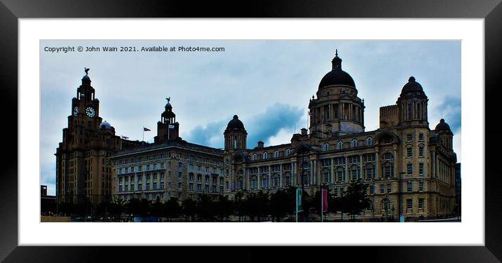 Three Graces Liverpool Framed Mounted Print by John Wain