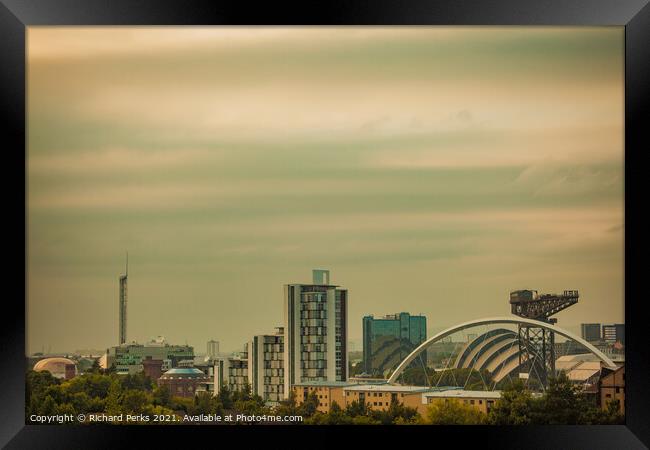 Glasgow cityscape Framed Print by Richard Perks