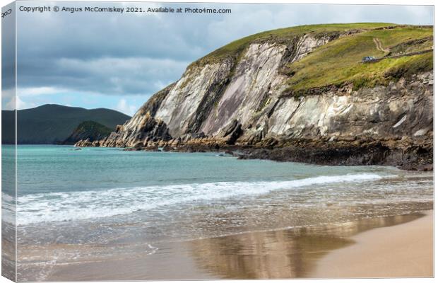 Cliffs at Dunmore Head on the Dingle Peninsula Canvas Print by Angus McComiskey