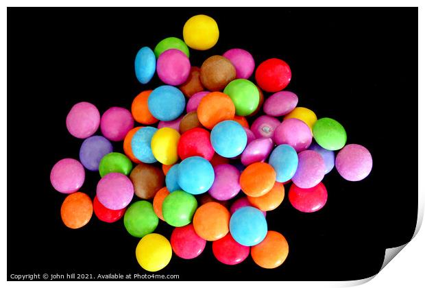 colourful confectionary. Print by john hill
