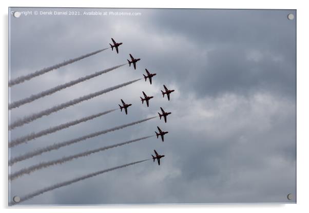 Thrilling Display by The Red Arrows Acrylic by Derek Daniel