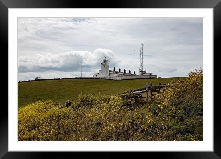 The Lizard point  Lighthouse Framed Mounted Print by kathy white