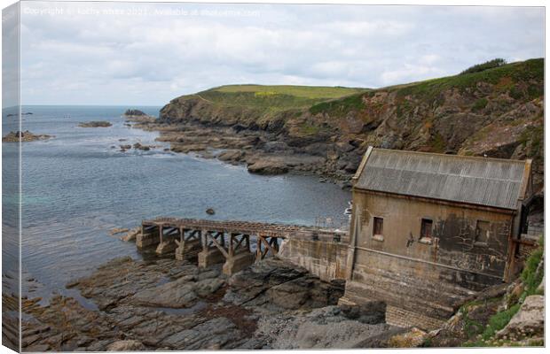 old lifeboat house lizard point Canvas Print by kathy white