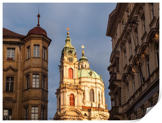 Baroque Saint Nicholas Church in Prague, Czech Republic Print by Dietmar Rauscher