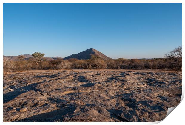 Etendero Mountain in Erongo Region, Namibia Print by Dietmar Rauscher