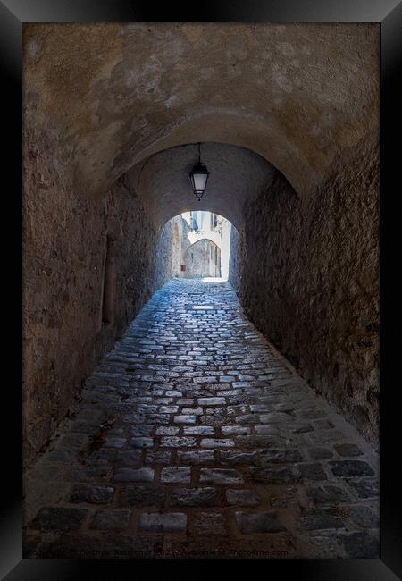 Traunergassl in Duerstein, in the Wachau Valley, Austria Framed Print by Dietmar Rauscher