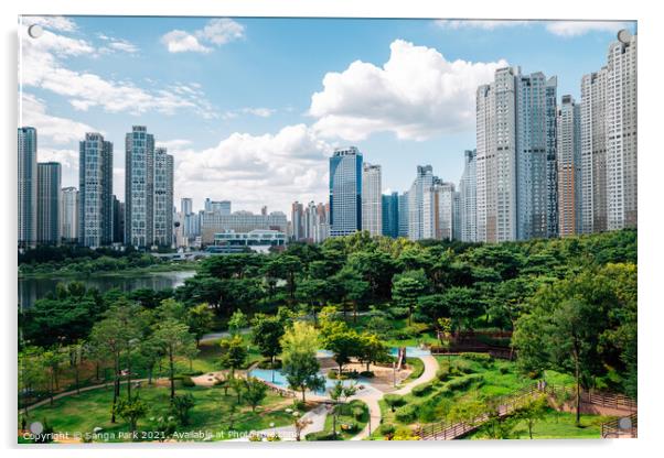 View of Suwon city Acrylic by Sanga Park