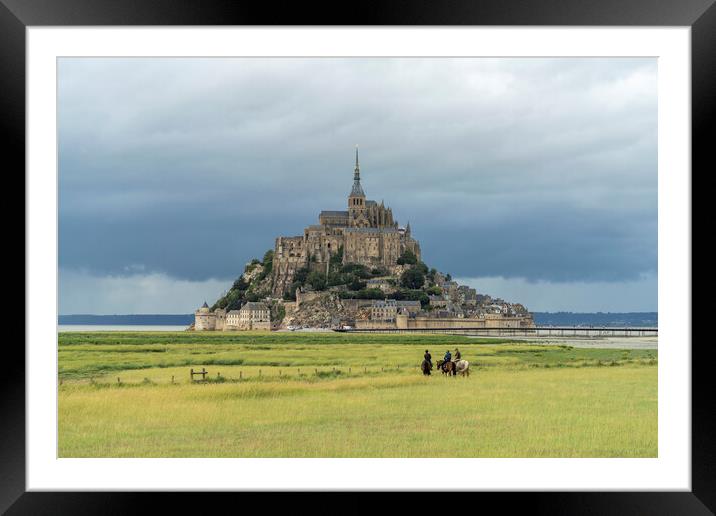 Mont Saint-Michel Framed Mounted Print by peter schickert
