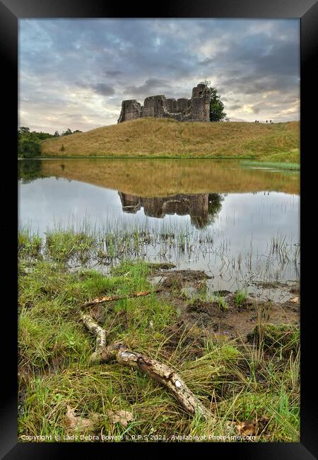 Morton Castle reflection Framed Print by Lady Debra Bowers L.R.P.S