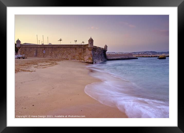 Fort Ponta da Bandeira, Lagos, Algarve, Portugal Framed Mounted Print by Kasia Design