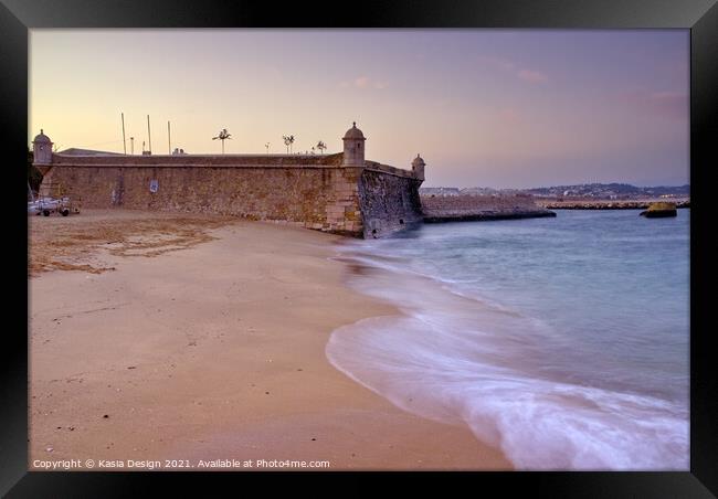 Fort Ponta da Bandeira, Lagos, Algarve, Portugal Framed Print by Kasia Design