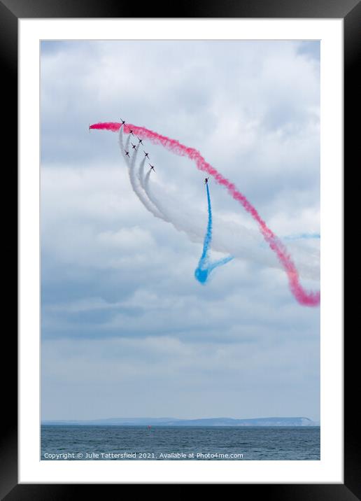 Smoke on for the Red Arrows Framed Mounted Print by Julie Tattersfield