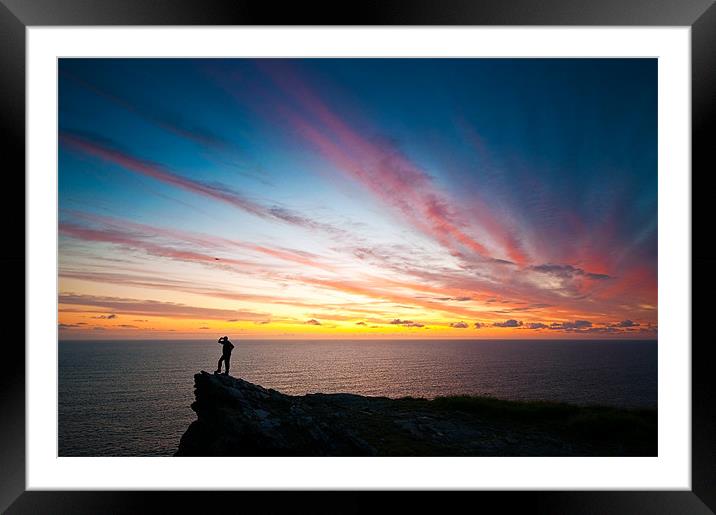 Sunset At Cornwall Framed Mounted Print by Jason Connolly