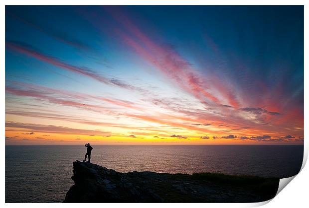 Sunset At Cornwall Print by Jason Connolly