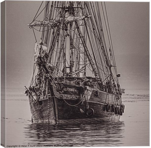Tres Hombres Coming In To Brixham  Canvas Print by Peter F Hunt