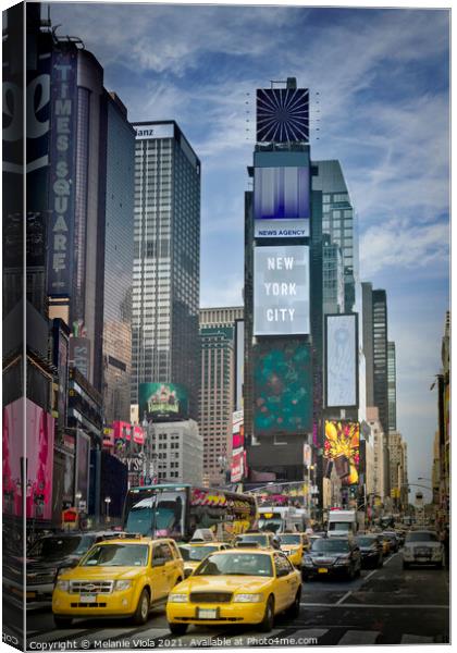 NEW YORK CITY Times Square Canvas Print by Melanie Viola