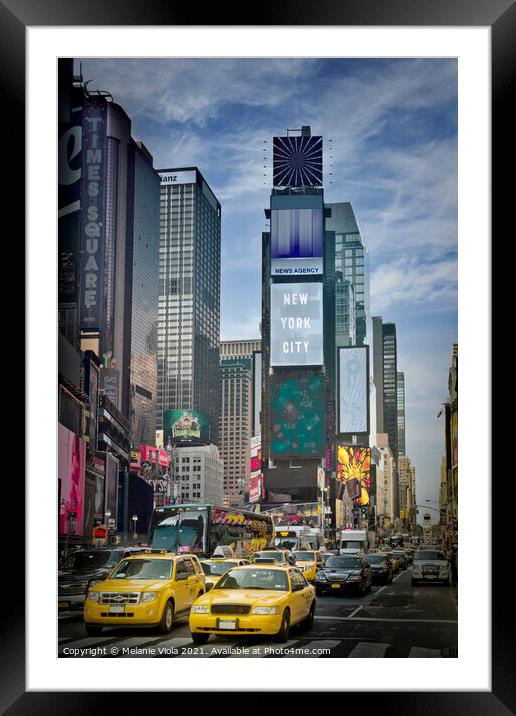 NEW YORK CITY Times Square Framed Mounted Print by Melanie Viola