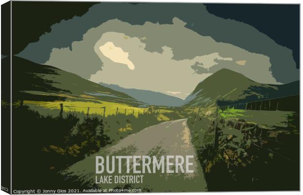 Buttermere Poster Canvas Print by Jonny Gios