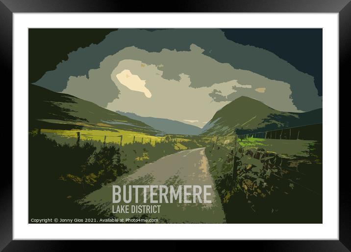 Buttermere Poster Framed Mounted Print by Jonny Gios