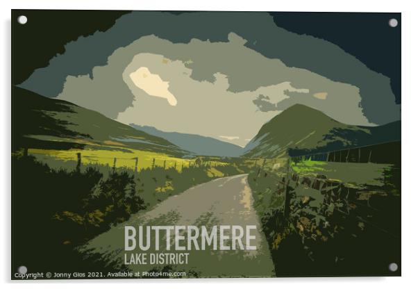 Buttermere Poster Acrylic by Jonny Gios