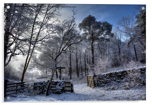 Winter on the Knott Acrylic by Beverley Middleton