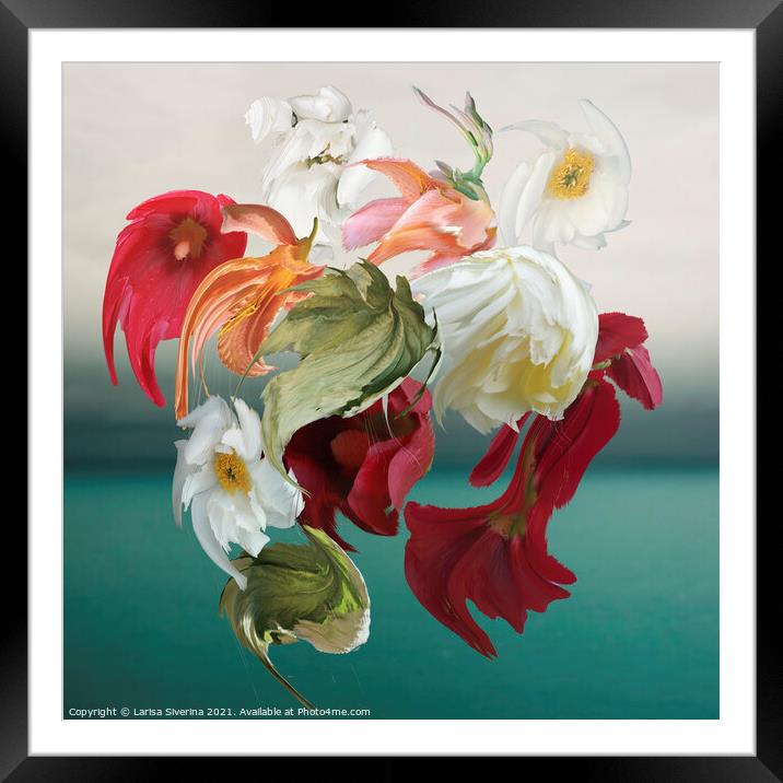 A vase of flowers on a table Framed Mounted Print by Larisa Siverina