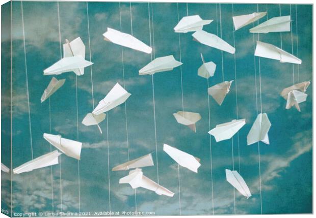 Paper planes Canvas Print by Larisa Siverina