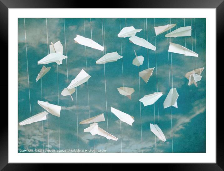 Paper planes Framed Mounted Print by Larisa Siverina